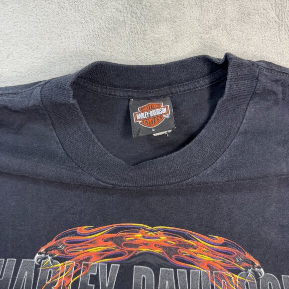 Y2K Harley-Davidson Flame Eagles Biker T-Shirt L Sweet Home Alabama Graphic - Picture 9 of 11